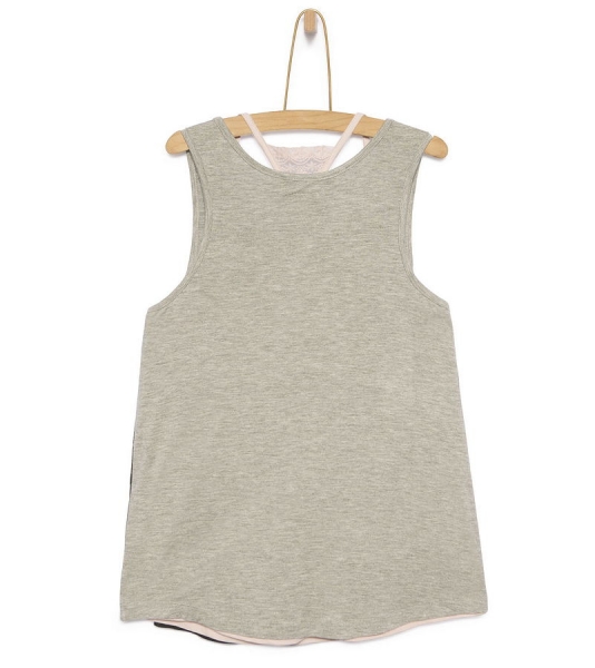 WAY by IKKS Tom Boy 2in1 top gris chiné